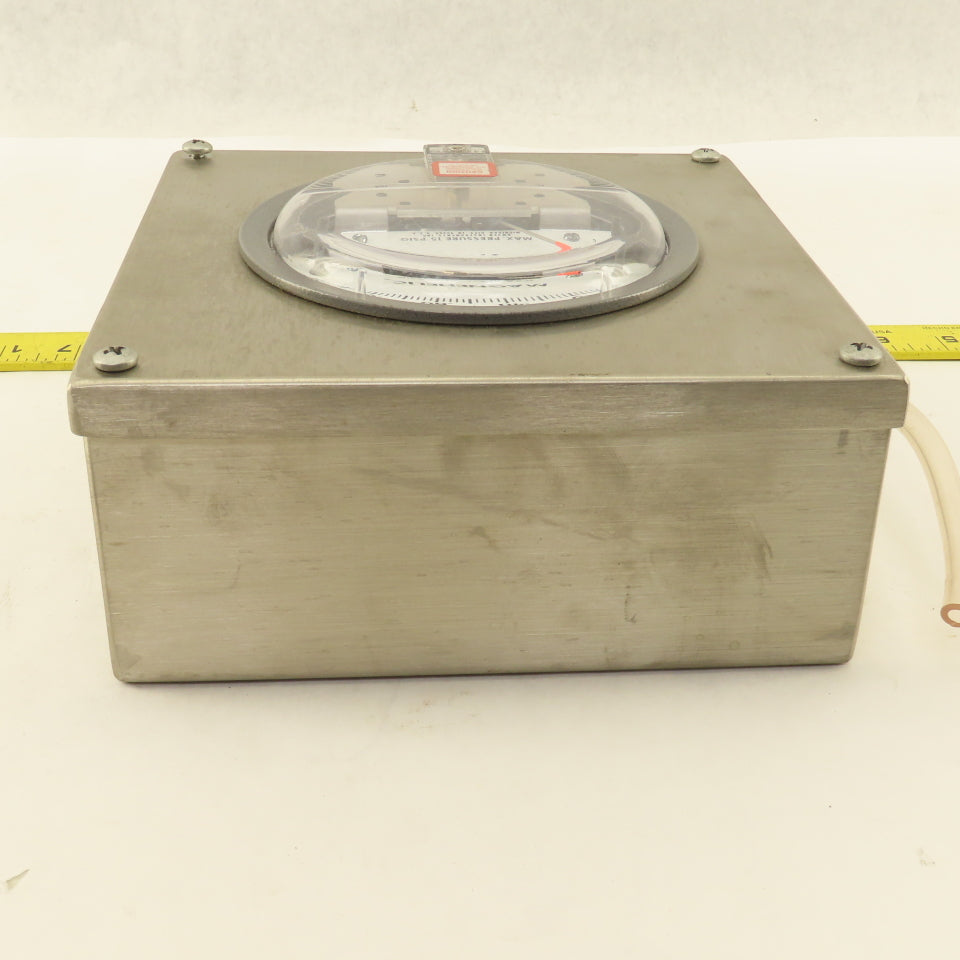 Dwyer Magnehelic 1-1.0 "W.C Differential Pressure Gauge 15PSI Stainless Steel
