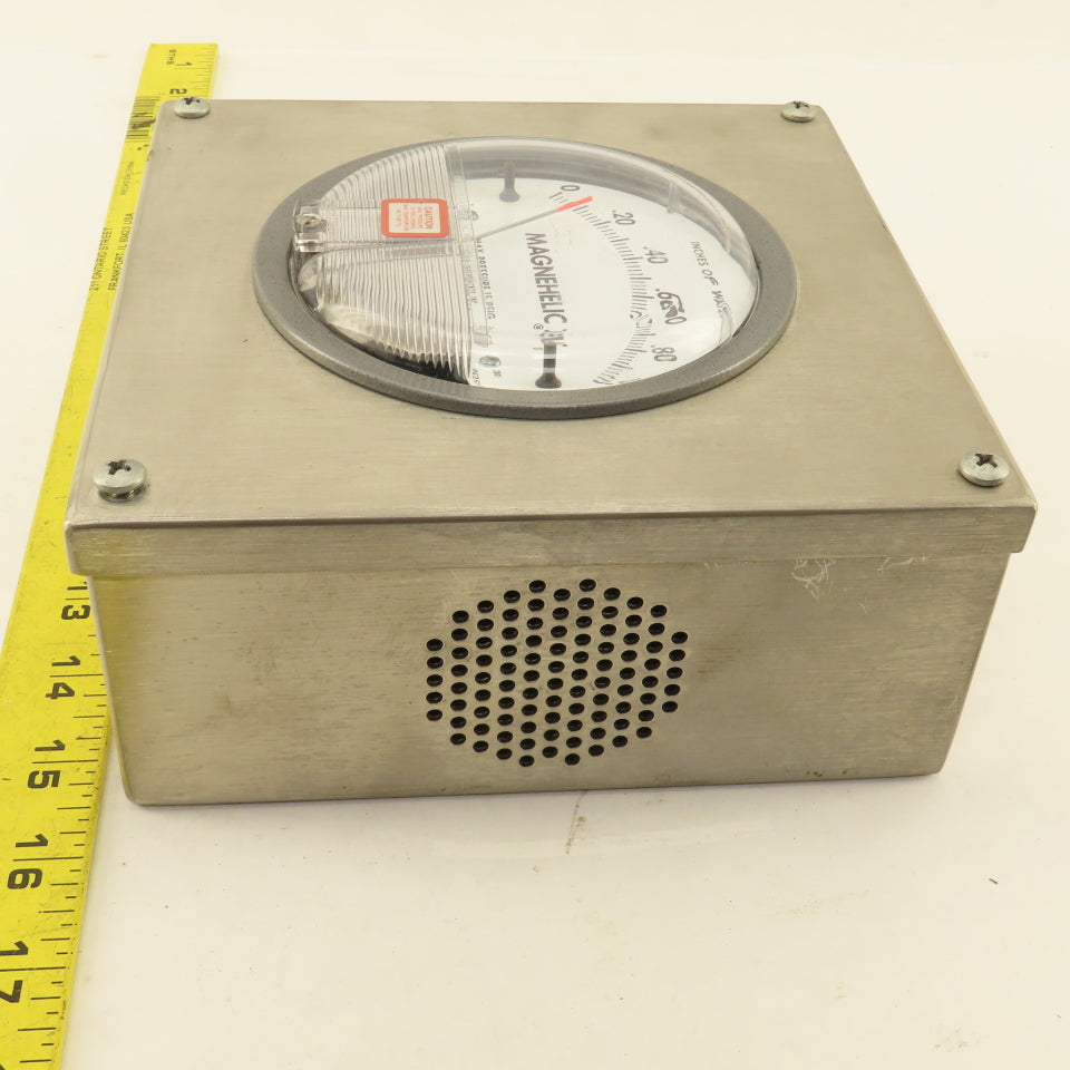 Dwyer Magnehelic 1-1.0 "W.C Differential Pressure Gauge 15PSI Stainless Steel