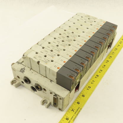 SMC VQ4101-5 2 Position Single Solenoid Pneumatic Valve Bank 24VDC Coil