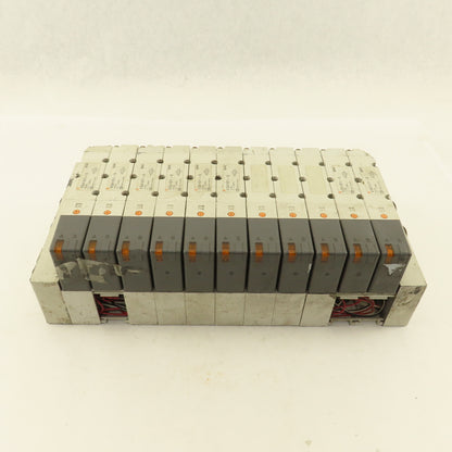 SMC VQ4101-5 2 Position Single Solenoid Pneumatic Valve Bank 24VDC Coil