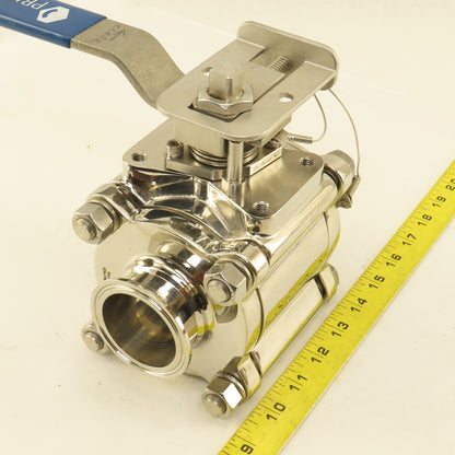 PBM SIHLH6X-9---04C 2" Stainless Steel Sanitary Locking Lever Ball Valve 720PSI