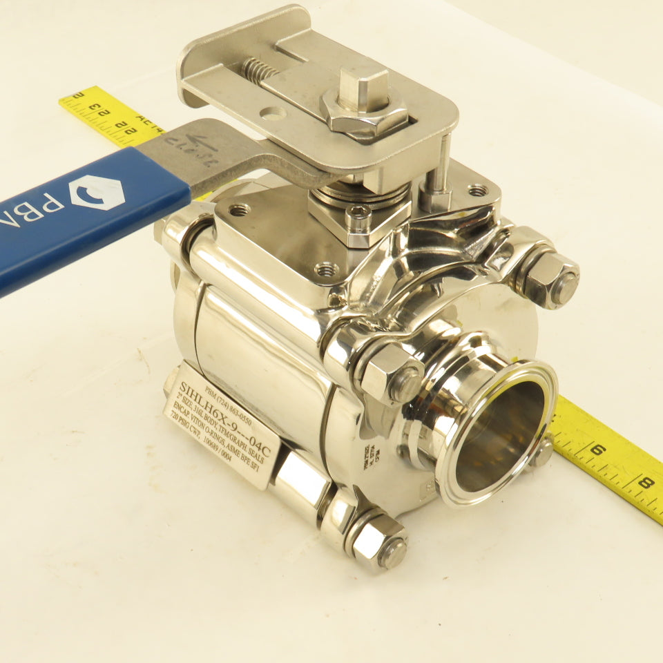 PBM SIHLH6X-9---04C 2" Stainless Steel Sanitary Locking Lever Ball Valve 720PSI