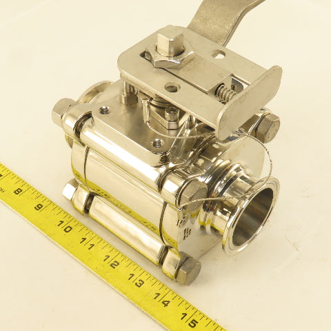 PBM SIHLH6X-9---04C 2" Stainless Steel Sanitary Locking Lever Ball Valve 720PSI