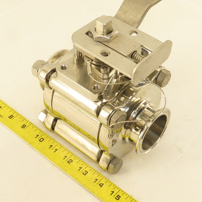 PBM SIHLH6X-9---04C 2" Stainless Steel Sanitary Locking Lever Ball Valve 720PSI