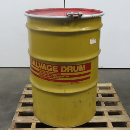 Skilnik 55 Gallon Open Head Carbon Steel Salvage Transport Overpack Drum