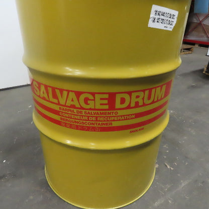 Skilnik 55 Gallon Open Head Coated Carbon Steel Salvage Transport Overpack Drum