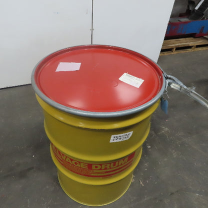 Skilnik 55 Gallon Open Head Coated Carbon Steel Salvage Transport Overpack Drum