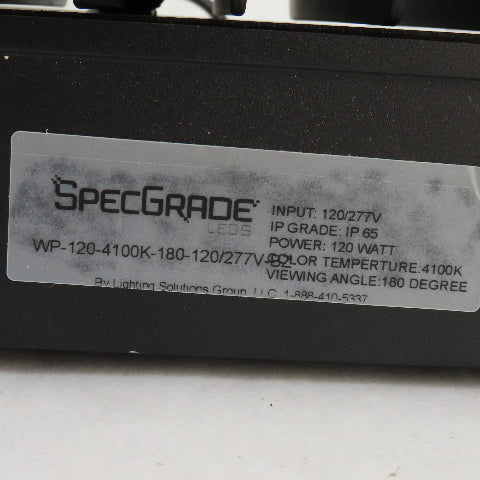 SpecGrade W-120-4100K-180-120/277V-BZ LED Wall Pack Security Light 120/277V