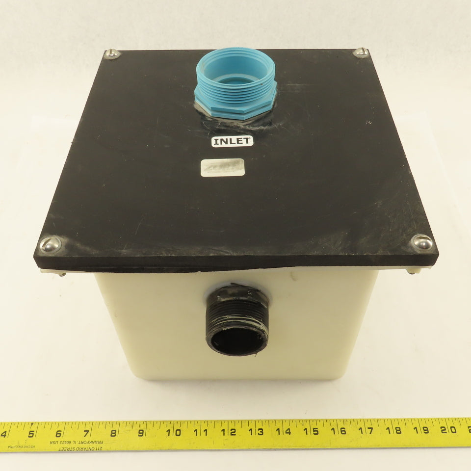 Zurn 8" x 8" x 8" Nylon 2 Gallon Drain Debris Trap Tank 2" x 1-1/2" NPT
