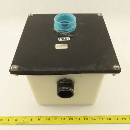 Zurn 8" x 8" x 8" Nylon 2 Gallon Drain Debris Trap Tank 2" x 1-1/2" NPT