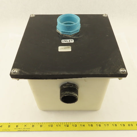 Zurn 8" x 8" x 8" Nylon 2 Gallon Drain Debris Trap Tank 2" x 1-1/2" NPT