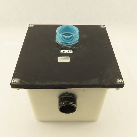 Zurn 8" x 8" x 8" Nylon 2 Gallon Drain Debris Trap Tank 2" x 1-1/2" NPT