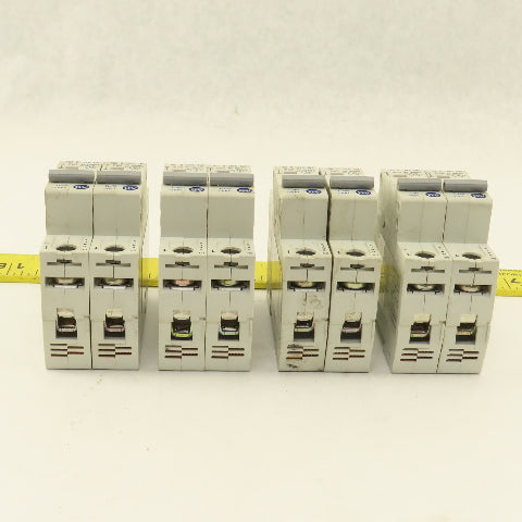 Allen Bradley 1492-SPU Single Pole Circuit Breakers Two Each 5A, 10A, 15A, 20A