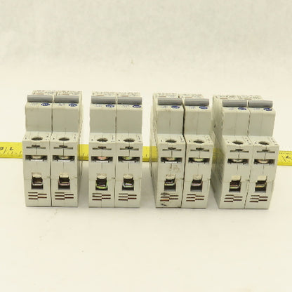 Allen Bradley 1492-SPU Single Pole Circuit Breakers Two Each 5A, 10A, 15A, 20A