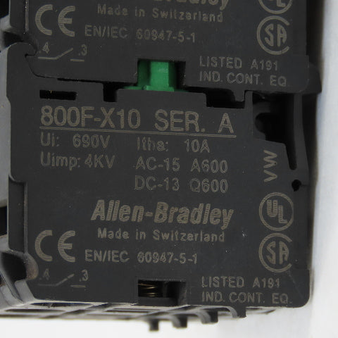 Allen Bradley 3 Position Keyed Selector Switch 600V 10A