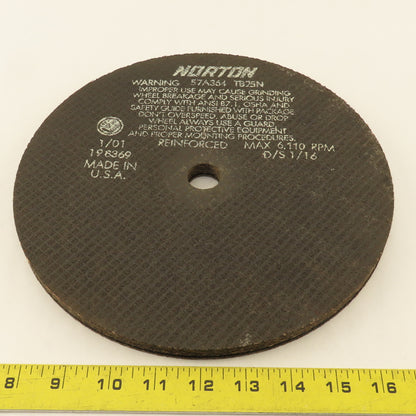 Norton 57A364 TB24N 10" Abrasive Cut Off Wheel 7/8" Arbor 6110 RPM .075 Lot Of 7