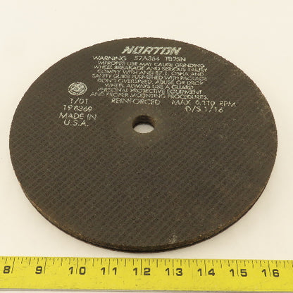 Norton 57A364 TB24N 10" Abrasive Cut Off Wheel 7/8" Arbor 6110 RPM .075 Lot Of 7