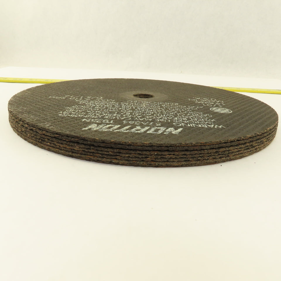 Norton 57A364 TB24N 10" Abrasive Cut Off Wheel 7/8" Arbor 6110 RPM .075 Lot Of 7