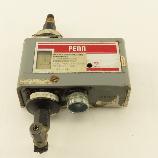 Penn 61-0001 Differential Pressure Gauge 8/70PSI
