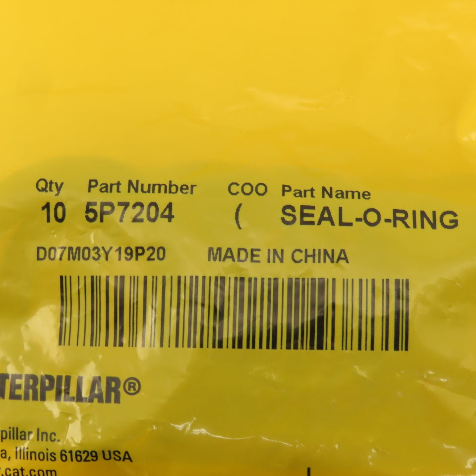 Caterpillar 5P7204 Silicone O-Ring Lot Of 10