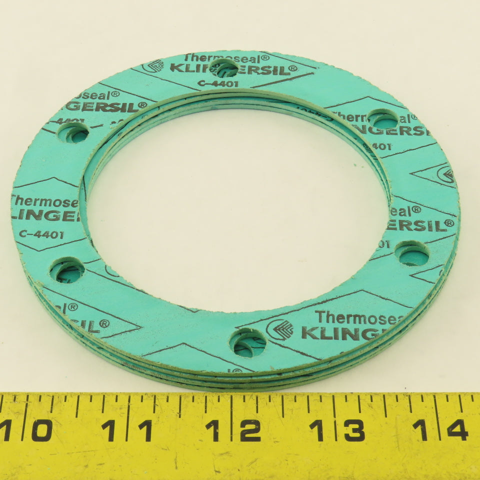 Thermoseal Klingersil C-4401 5" OD x 3-1/2" ID 6 Bolt Flange Gasket Lot Of 3