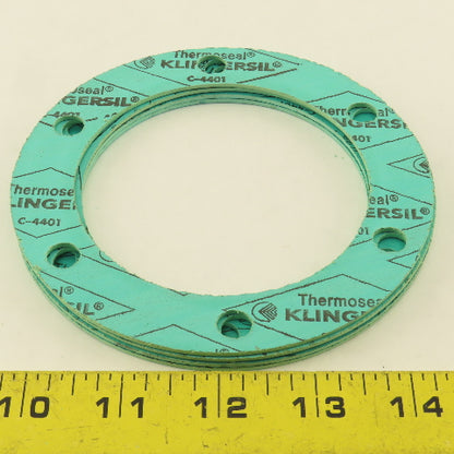 Thermoseal Klingersil C-4401 5" OD x 3-1/2" ID 6 Bolt Flange Gasket Lot Of 3