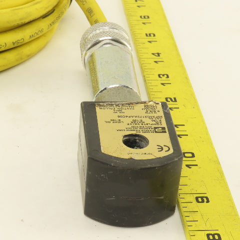 Parker 20F24C2172AAF4C05 Solenoid Valve Coil 120V Wired To Extension 17'