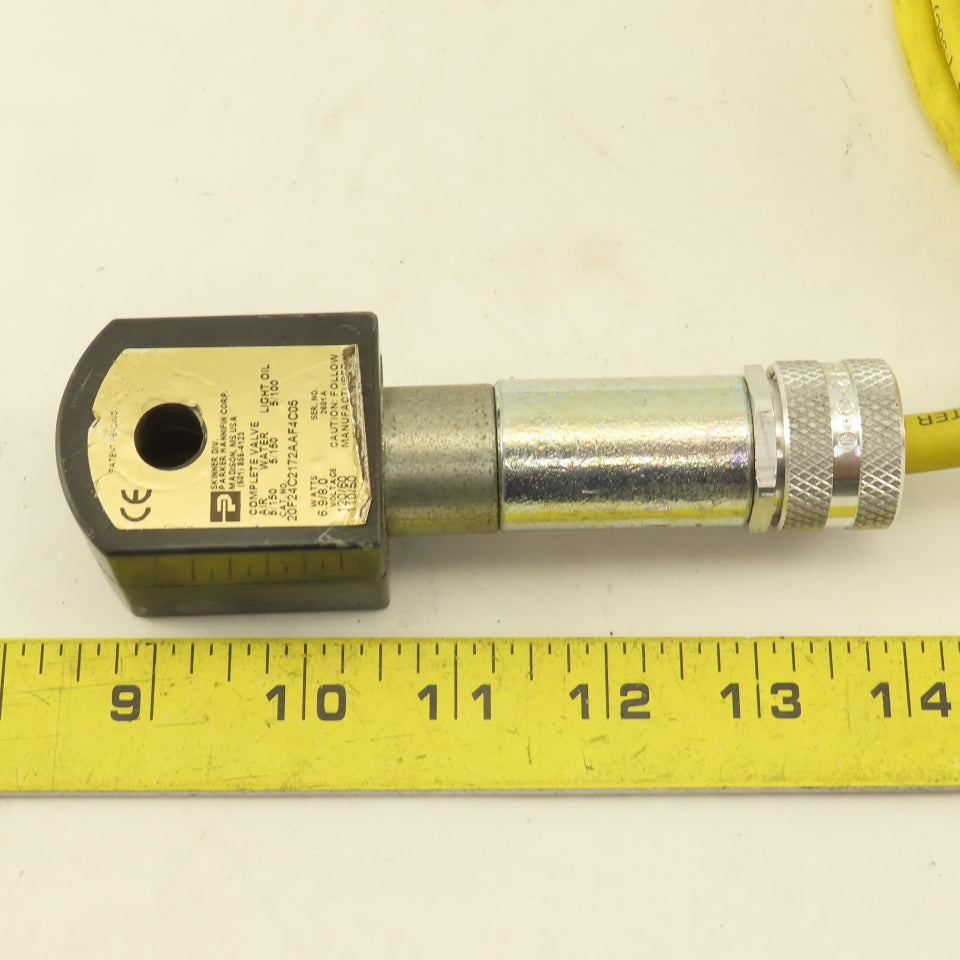 Parker 20F24C2172AAF4C05 Solenoid Valve Coil 120V Wired To Extension 17'
