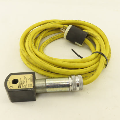 Parker 20F24C2172AAF4C05 Solenoid Valve Coil 120V Wired To Extension 17'