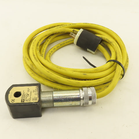 Parker 20F24C2172AAF4C05 Solenoid Valve Coil 120V Wired To Extension 17'