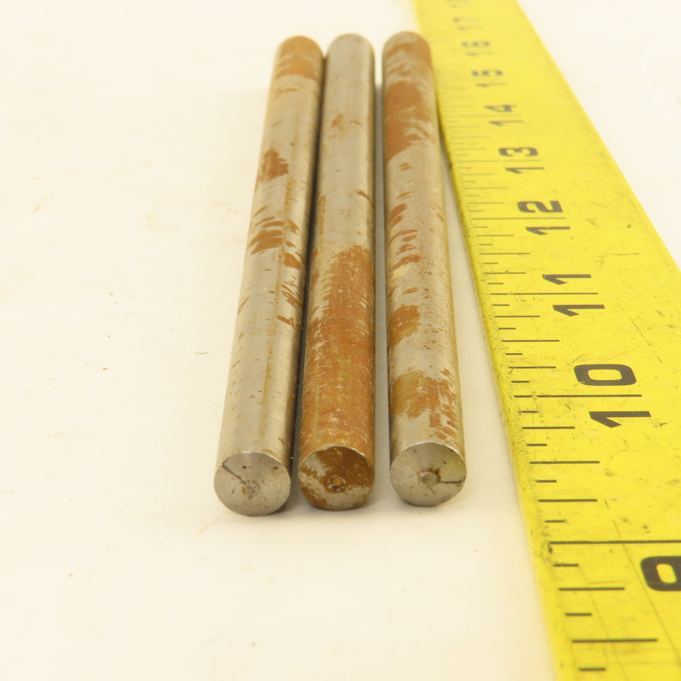 #7 X 6" Long Standard Steel Taper Pin .284 Minor Dia. Lot of 3