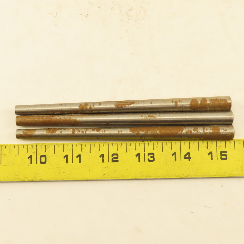 #7 X 6" Long Standard Steel Taper Pin .284 Minor Dia. Lot of 3