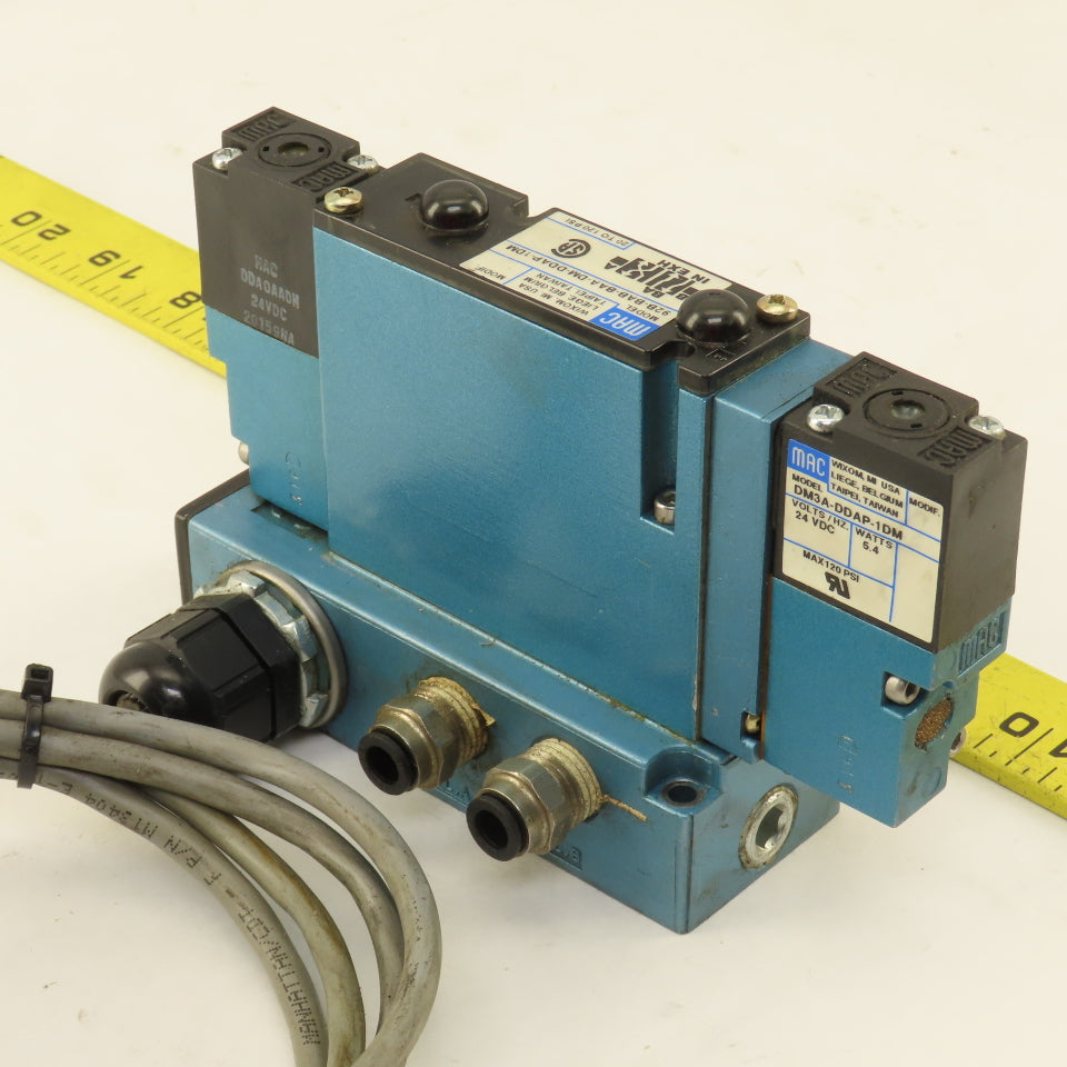 MAC Mac 92B-BAB-BAA-DM-DDAP-1DM 2 Position Double Solenoid Pneumatic Valve 24VDC