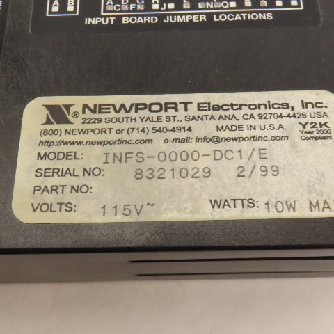 Newport INFS-0000-DC1/E Strain DC Current Volt Meter Parts/Repair
