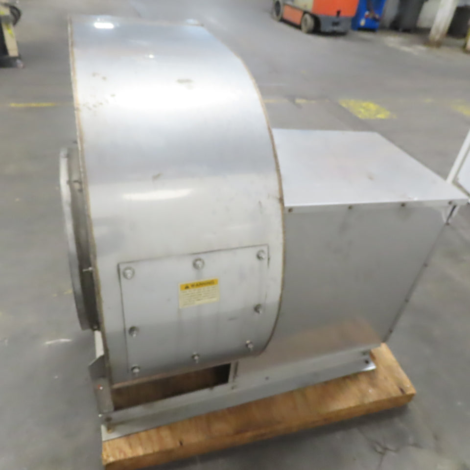 Greenheck 20"  Stainless Steel Belt Driven Centrifugal Fan Blower 1Hp 3Ph