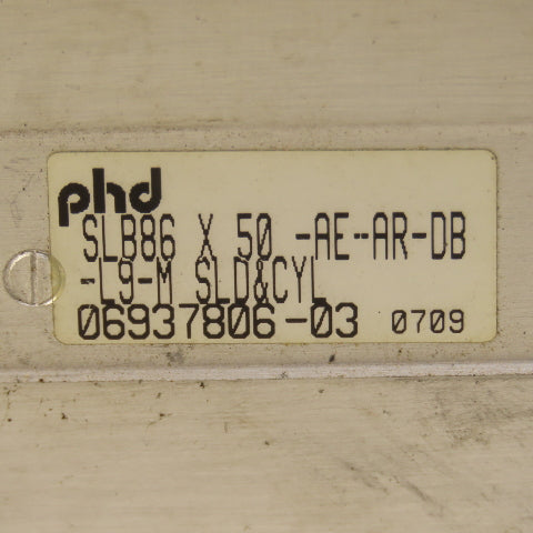 PHD SLB86X50-AE-AR-DB-L9-M Pneumatic Guided Cylinder 86mm Bore 50mm Stroke