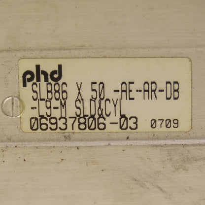 PHD SLB86X50-AE-AR-DB-L9-M Pneumatic Guided Cylinder 86mm Bore 50mm Stroke