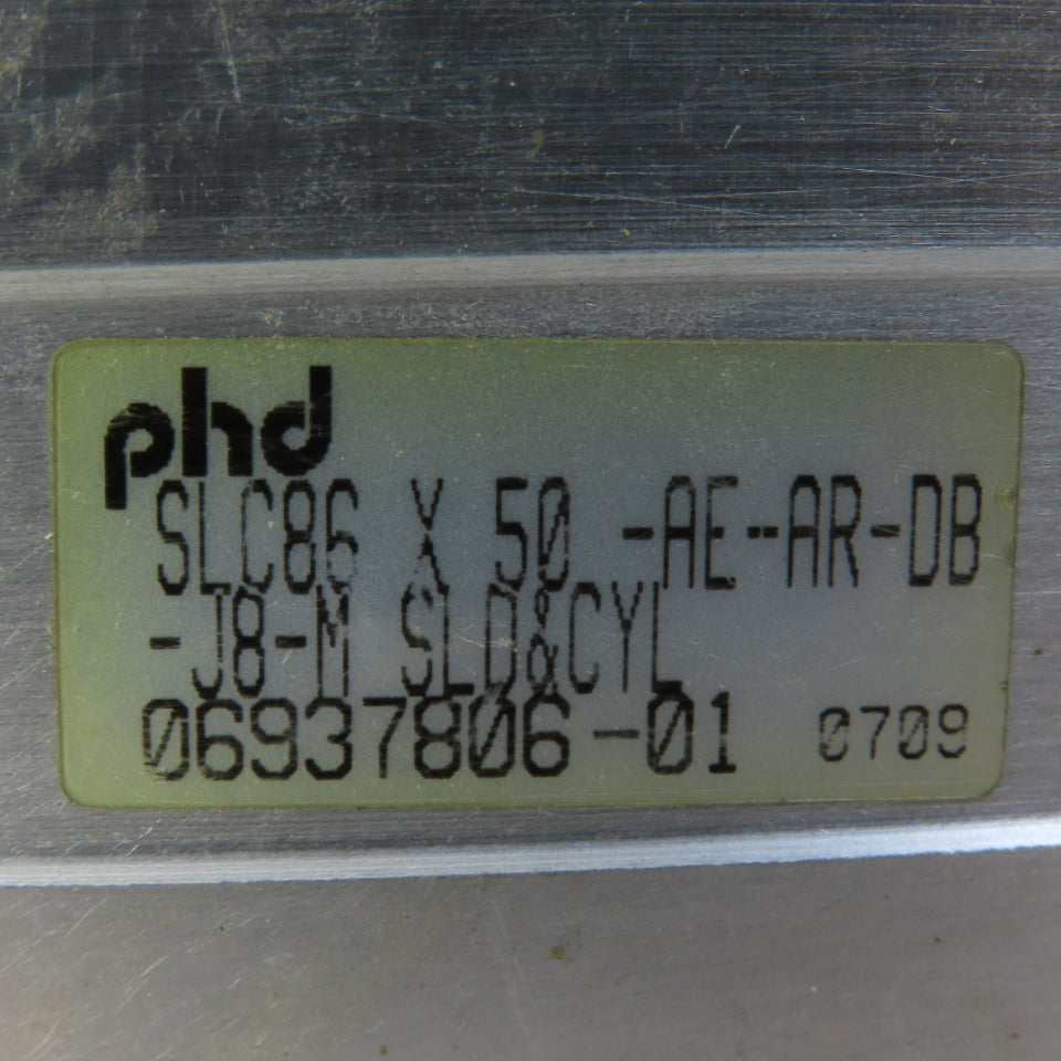 PHD SLB86X50-AE-AR-DB-J8-M Pneumatic Guided Cylinder 86mm Bore 50mm Stroke