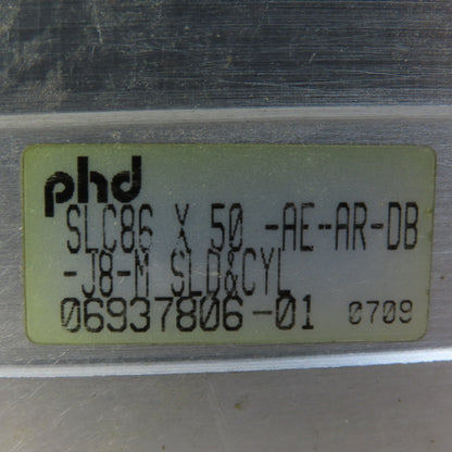 PHD SLB86X50-AE-AR-DB-J8-M Pneumatic Guided Cylinder 86mm Bore 50mm Stroke