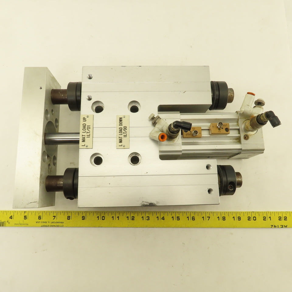 PHD SLB86X50-AE-AR-DB-J8-M Pneumatic Guided Cylinder 86mm Bore 50mm Stroke