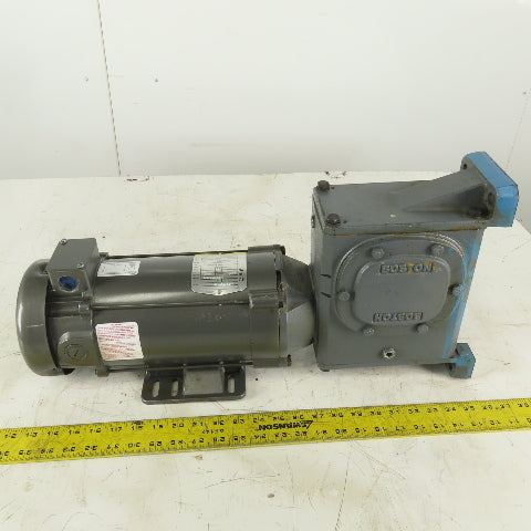 Baldor Boston Gear 17.5:1 Ratio 100RPM 90V 1Hp Right Angle DC Gear Motor