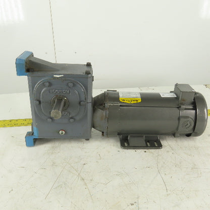 Baldor Boston Gear 17.5:1 Ratio 100RPM 90V 1Hp Right Angle DC Gear Motor