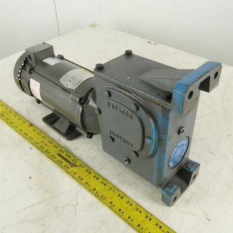 Baldor Boston Gear 17.5:1 Ratio 100RPM 90V 1Hp Right Angle DC Gear Motor