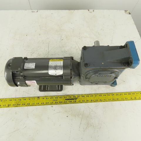 Baldor Boston Gear 17.5:1 Ratio 100RPM 90V 1Hp Right Angle DC Gear Motor