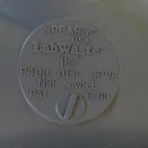 Spears P400-015C LabWaste 1-1/2" CPVC Slip TEE Lot Of 2
