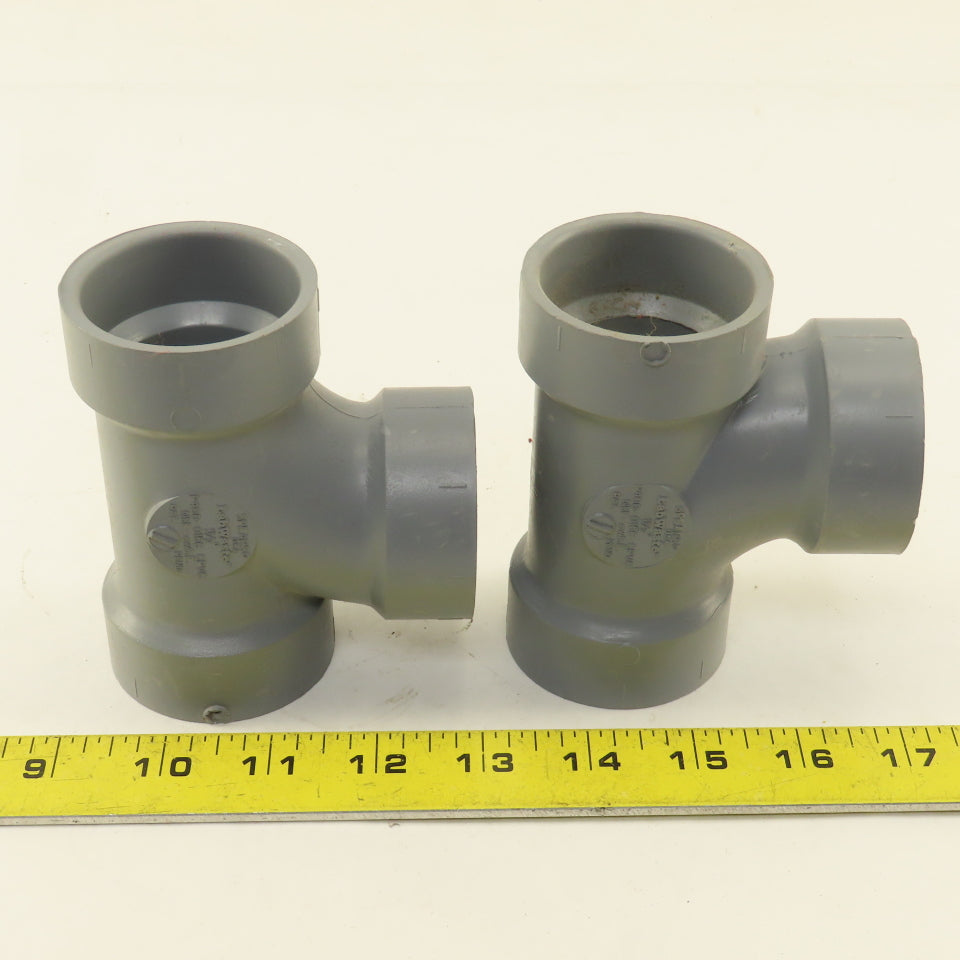 Spears P400-015C LabWaste 1-1/2" CPVC Slip TEE Lot Of 2