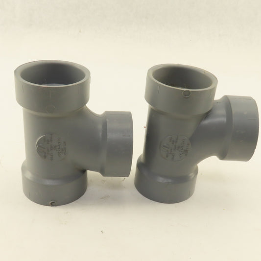 Spears P400-015C LabWaste 1-1/2" CPVC Slip TEE Lot Of 2