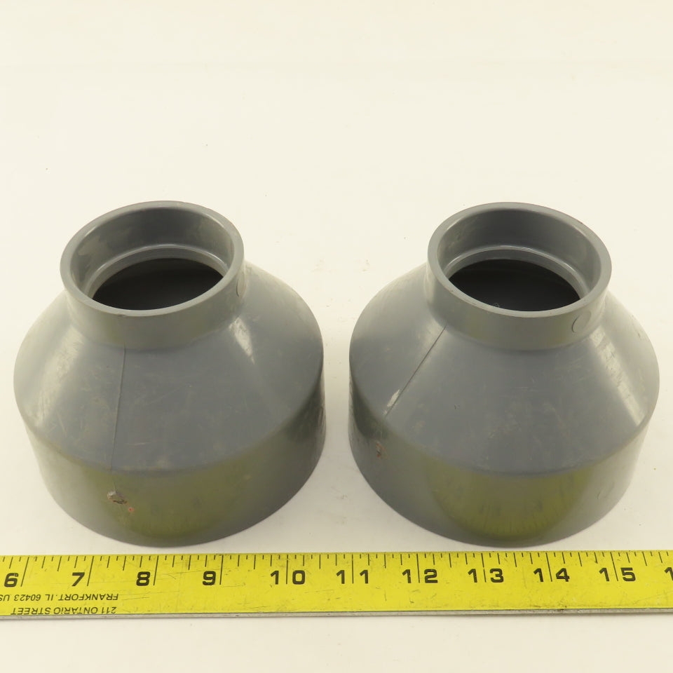 Spears P102-420 LabWaste 4" x 2" CPVC Slip Bell Reducer Pipe Fitting Lot Of 2