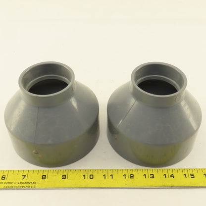 Spears P102-420 LabWaste 4" x 2" CPVC Slip Bell Reducer Pipe Fitting Lot Of 2