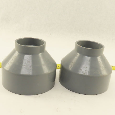 Spears P102-420 LabWaste 4" x 2" CPVC Slip Bell Reducer Pipe Fitting Lot Of 2